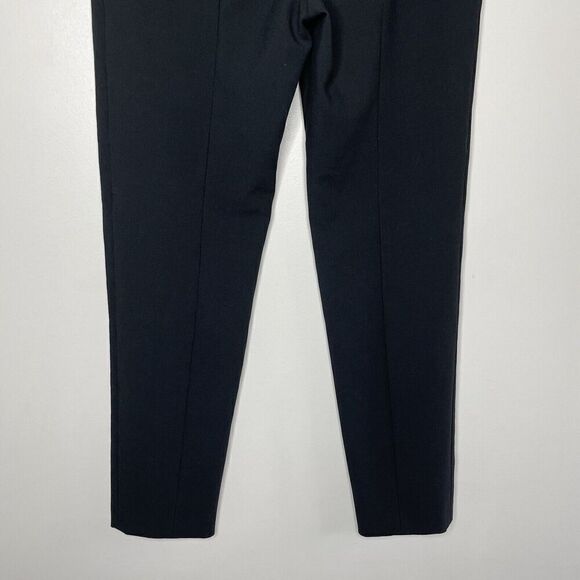 TIBI Pants Womens 4 Black High Rise Split Hem Ponte Stretch Rear Zip - Picture 9 of 13